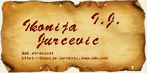 Ikonija Jurčević vizit kartica
